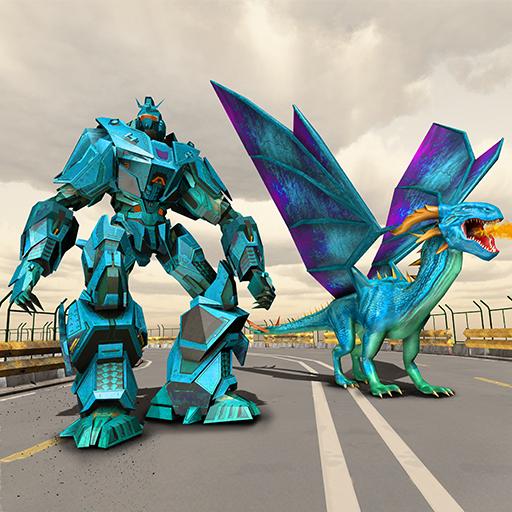 龙 机器人 转变 游戏 - 机甲 机器人 战斗